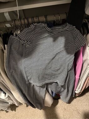 GAP Navy and White Striped Pajama Set